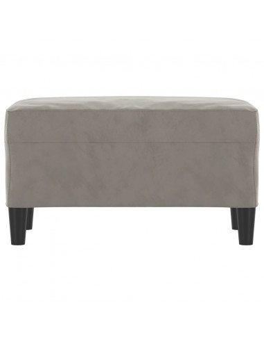 Panca Grigio Chiaro 70x35x41 cm in Velluto