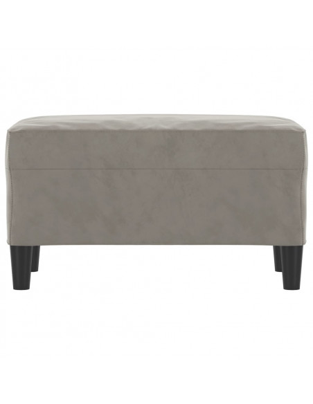 Panca Grigio Chiaro 70x35x41 cm in Velluto