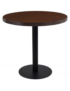 Tavolo da Bistrot Marrone Scuro 80 cm in MDF 2