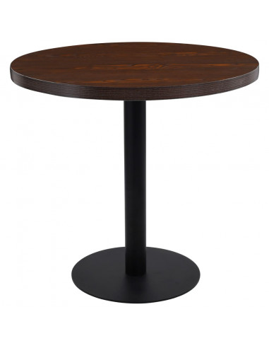 Tavolo da Bistrot Marrone Scuro 80 cm in MDF