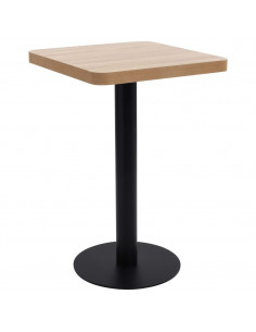 Tavolo da Bistrot Marrone Chiaro 50x50 cm in MDF 2