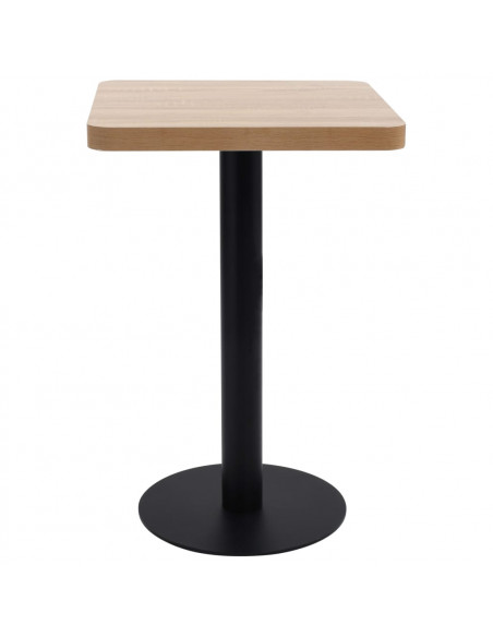 Tavolo da Bistrot Marrone Chiaro 50x50 cm in MDF