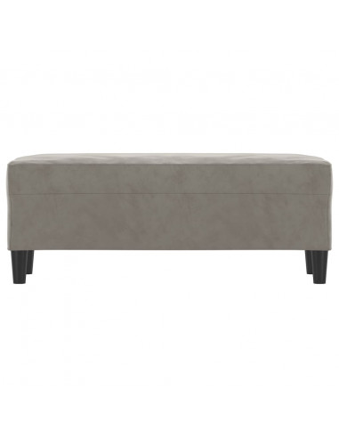 Panca Grigio chiaro 100x35x41 cm in Velluto
