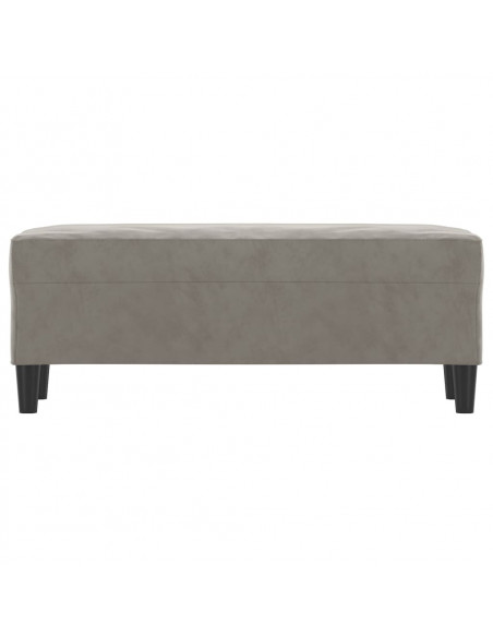 Panca Grigio chiaro 100x35x41 cm in Velluto