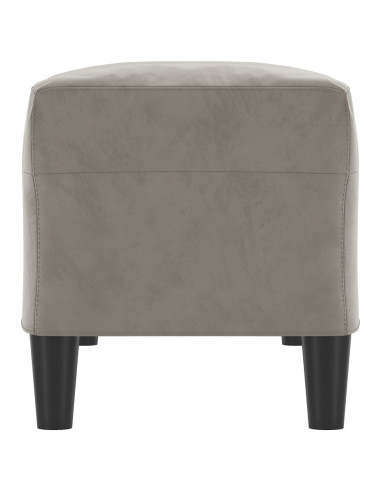 Panca Grigio chiaro 100x35x41 cm in Velluto