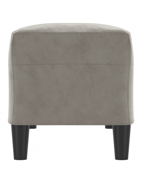 Panca Grigio chiaro 100x35x41 cm in Velluto