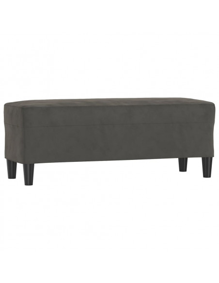 Panca Grigio Scuro 100x35x41 cm in Velluto
