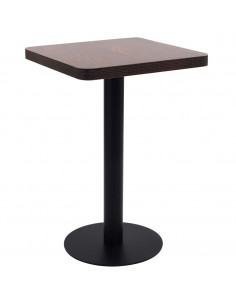 Tavolo da Bistrot Marrone Scuro 50x50 cm in MDF 2