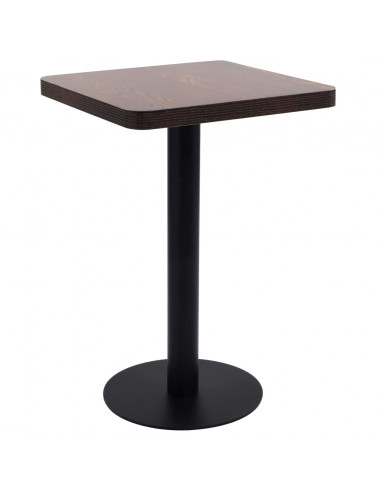 Tavolo da Bistrot Marrone Scuro 50x50 cm in MDF