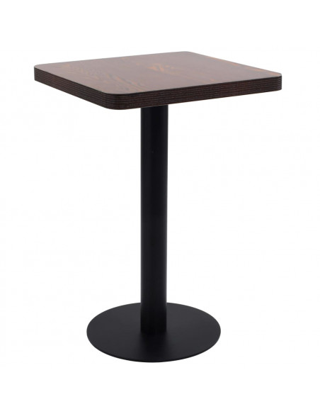 Tavolo da Bistrot Marrone Scuro 50x50 cm in MDF