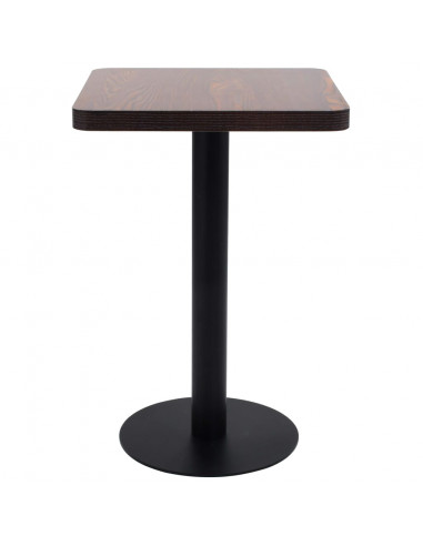 Tavolo da Bistrot Marrone Scuro 50x50 cm in MDF