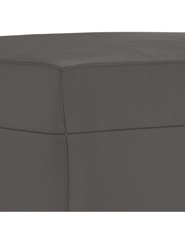 Panca Grigia 70x35x41 cm in Similpelle