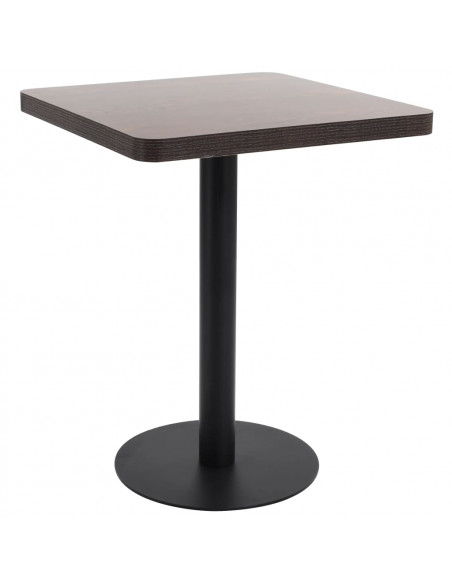 Tavolo da Bistrot Marrone Scuro 60x60 cm in MDF