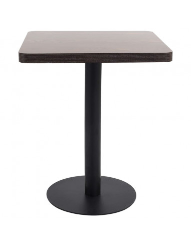 Tavolo da Bistrot Marrone Scuro 60x60 cm in MDF