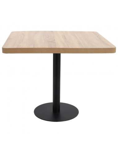 Tavolo da Bistrot Marrone Chiaro 80x80 cm in MDF