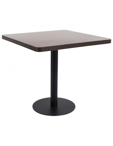 Tavolo da Bistrò Marrone Scuro 80x80 cm in MDF