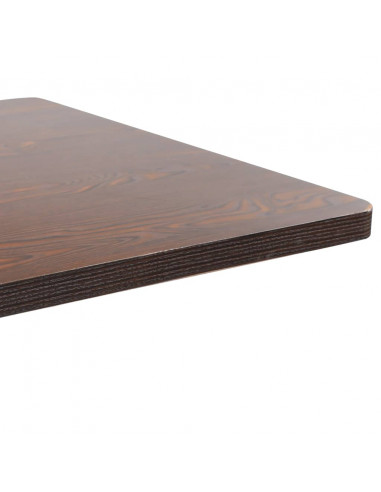 Tavolo da Bistrò Marrone Scuro 80x80 cm in MDF