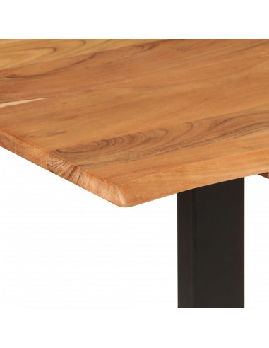 Tavolo da Pranzo 154x80x76 cm in Legno Massello di Acacia