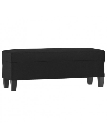 Panca Nera 100x35x41 cm in Similpelle