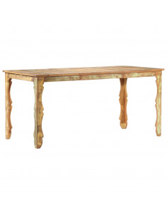Tavolo da Pranzo 160x80x76 cm in Legno Massello di Recupero 2