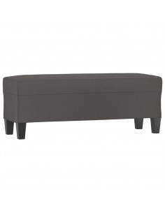 Panca Grigia 100x35x41 cm in Similpelle 2