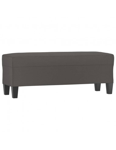 Panca Grigia 100x35x41 cm in Similpelle