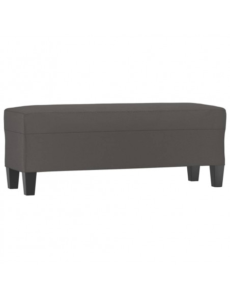 Panca Grigia 100x35x41 cm in Similpelle