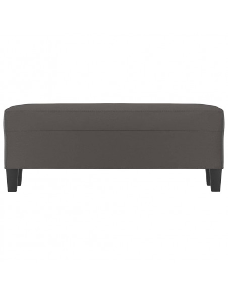 Panca Grigia 100x35x41 cm in Similpelle