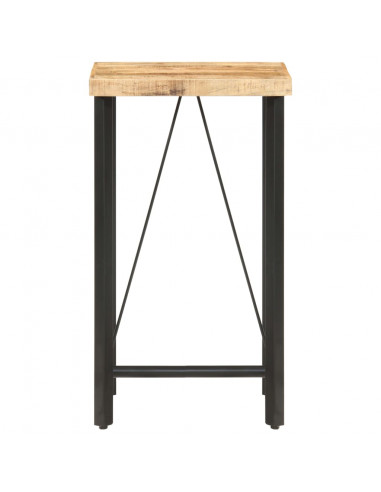 Tavolo da Bar 60x60x107 cm in Legno Ruvido di Mango
