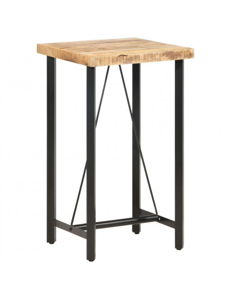 Tavolo da Bar 60x60x107 cm in Legno Ruvido di Mango