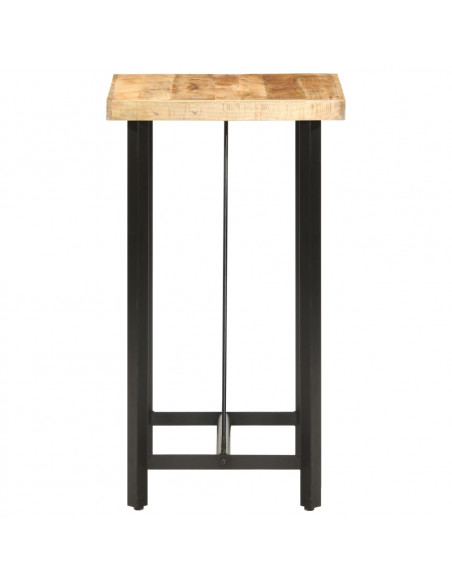 Tavolo da Bar 60x60x107 cm in Legno Ruvido di Mango