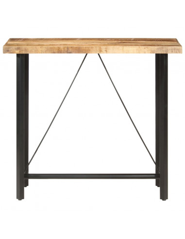 Tavolo da Bar 120x58x107 cm in Legno Ruvido di Mango