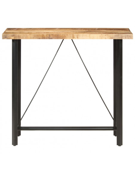 Tavolo da Bar 120x58x107 cm in Legno Ruvido di Mango