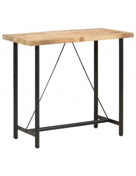 Tavolo da Bar 120x58x107 cm in Legno Ruvido di Mango