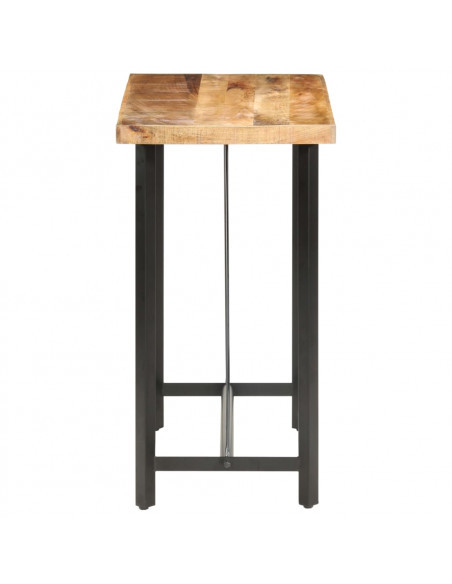 Tavolo da Bar 120x58x107 cm in Legno Ruvido di Mango