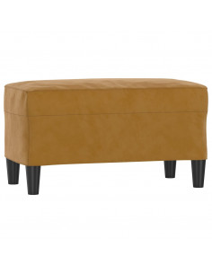 Panca Marrone 70x35x41 cm in Velluto 2