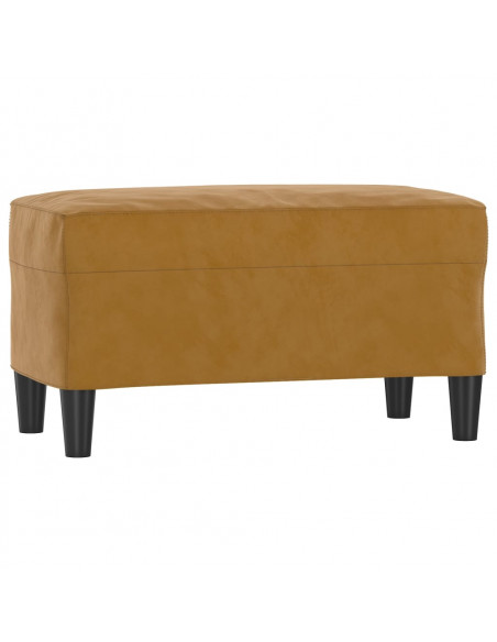 Panca Marrone 70x35x41 cm in Velluto