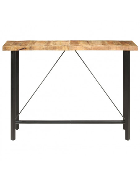 Tavolo da Bar 150x70x107 cm in Legno Ruvido di Mango
