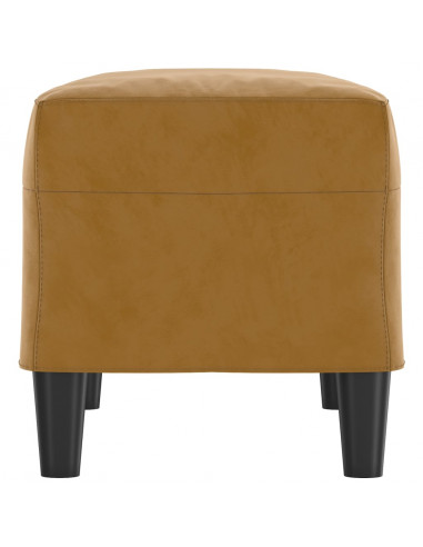 Panca Marrone 70x35x41 cm in Velluto