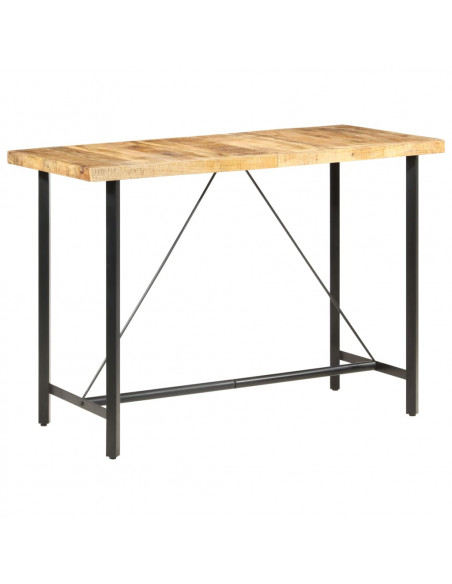Tavolo da Bar 150x70x107 cm in Legno Ruvido di Mango