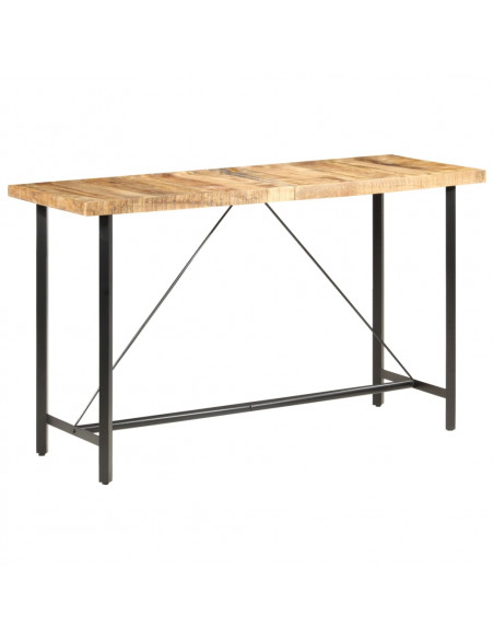 Tavolo da Bar 180x70x107 cm in Legno Ruvido di Mango