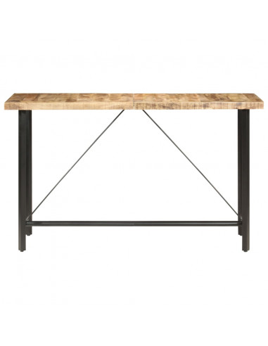 Tavolo da Bar 180x70x107 cm in Legno Ruvido di Mango