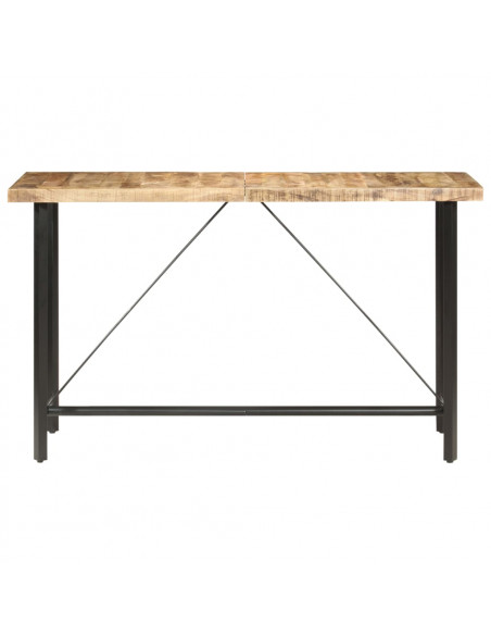 Tavolo da Bar 180x70x107 cm in Legno Ruvido di Mango