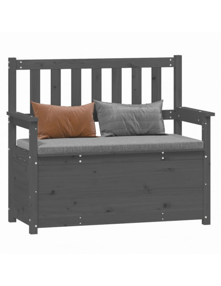 Panca Grigio 112,5x51,5x96,5 cm in Legno Massello di Pino