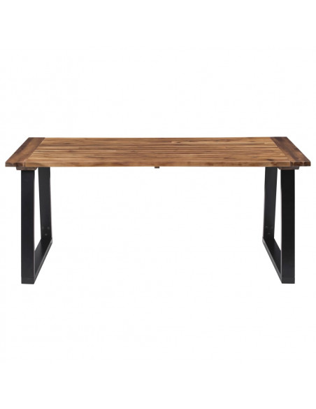 Tavolo da Pranzo in Legno Massello di Acacia 180x90 cm