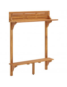 Tavolo da Bar da Balcone 90x37x122,5 cm in Massello di Acacia 2