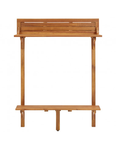 Tavolo da Bar da Balcone 90x37x122,5 cm in Massello di Acacia