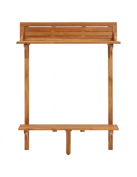Tavolo da Bar da Balcone 90x37x122,5 cm in Massello di Acacia