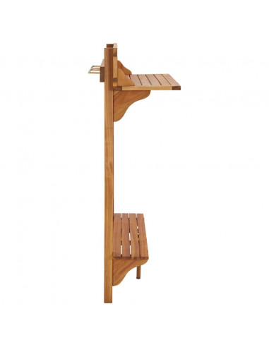 Tavolo da Bar da Balcone 90x37x122,5 cm in Massello di Acacia