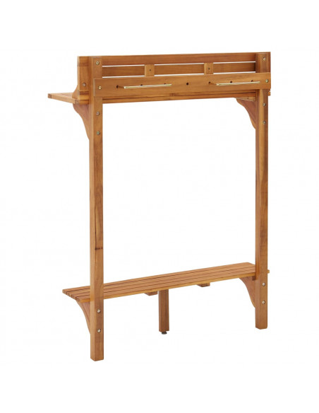 Tavolo da Bar da Balcone 90x37x122,5 cm in Massello di Acacia
